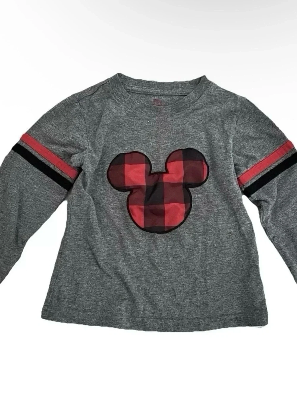Buffalo Plaid Mickey Mouse Outfit Vest Long Sleeve Shirt Vest Size 2T Disney